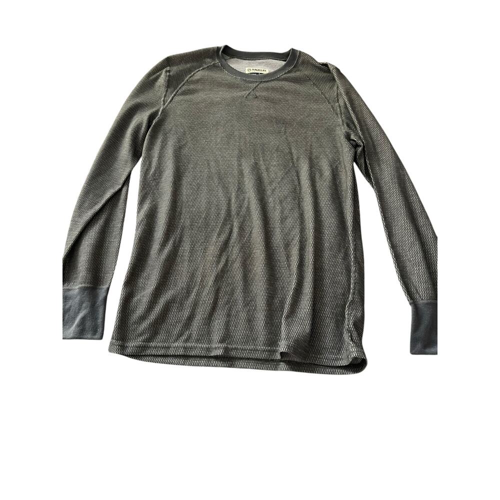 Magellan Outdoors Gray Long Sleeve Crew Neck Classic Fit Shirt Men's Size Large